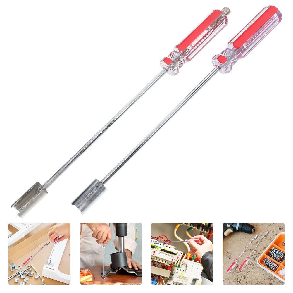 2Pcs Bnc Screwdriver Extraction Tool Set Red Cold Rolled Steel Durable Portable