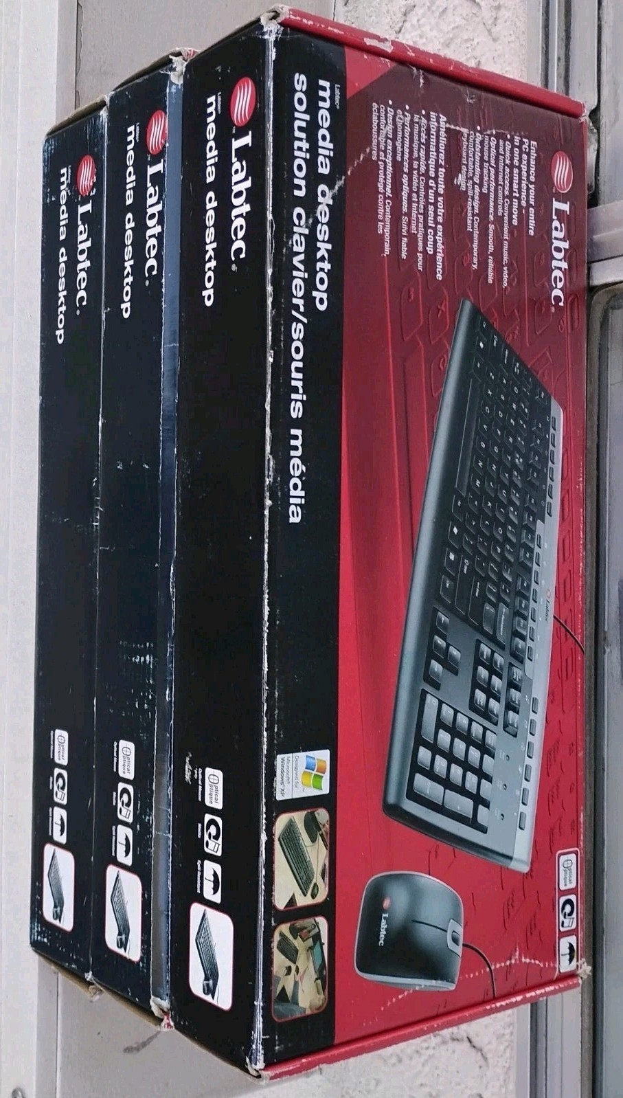 New Open Box Complete  Labtec Media Wireless Desktop Keyboard & Mouse Set 