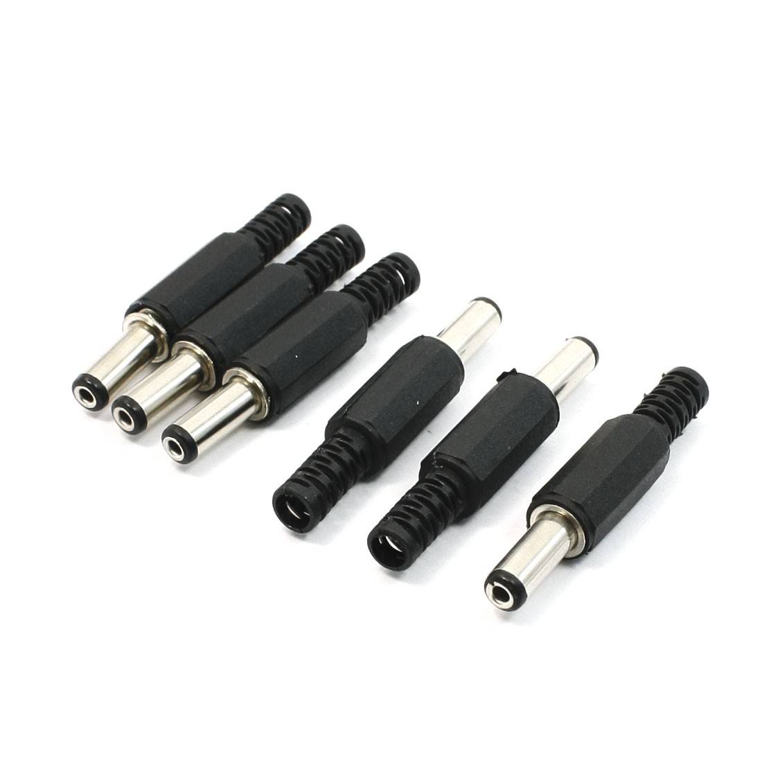 6 Pcs Plastic Cable Guard 2.1x5.5mm Male DC Power Connector