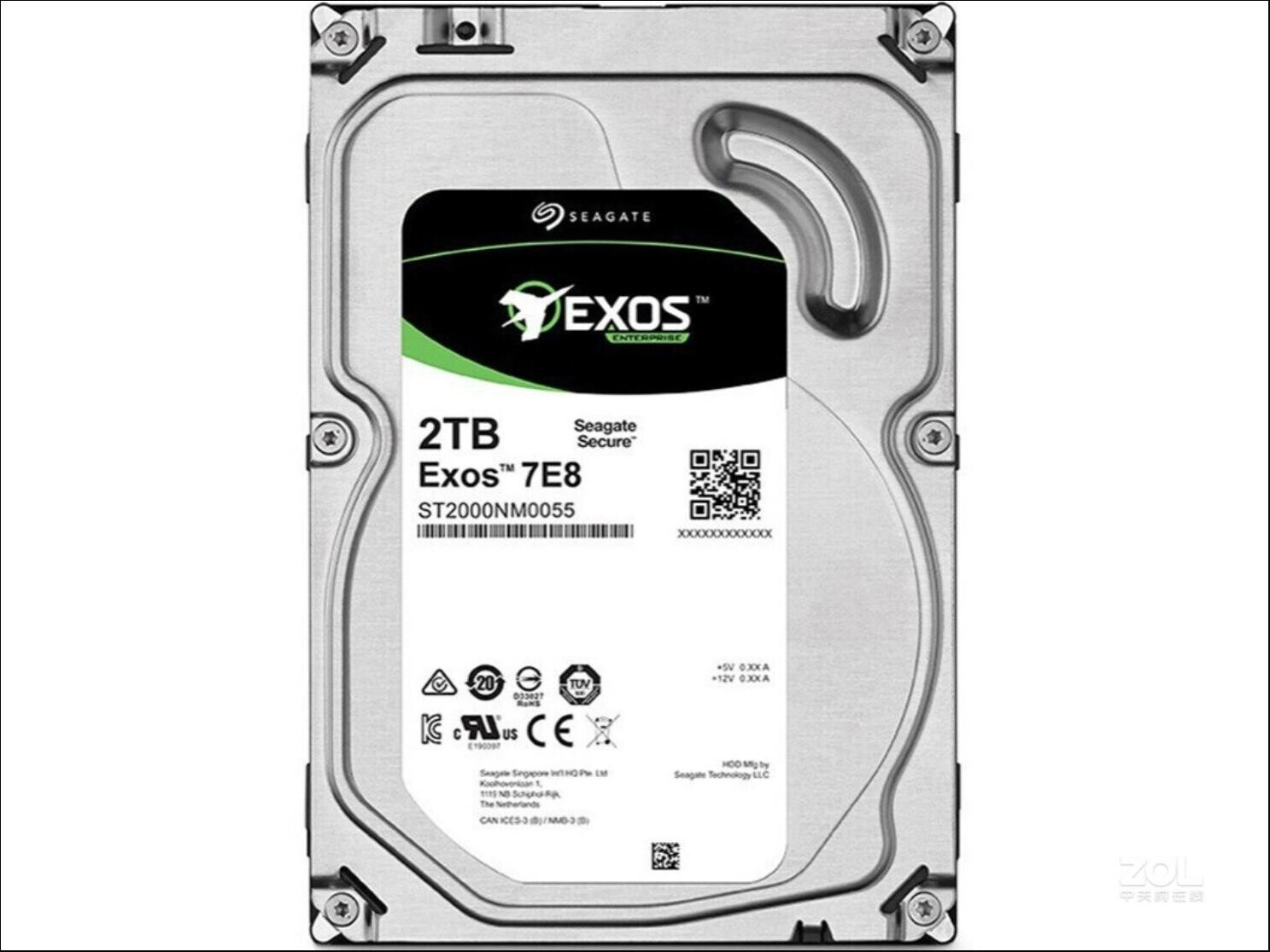 Seagate Exos 7E8 ST2000NM0055 2TB 128MB 7200RPM SATA 3.5'' Inch Hard Disk Drive