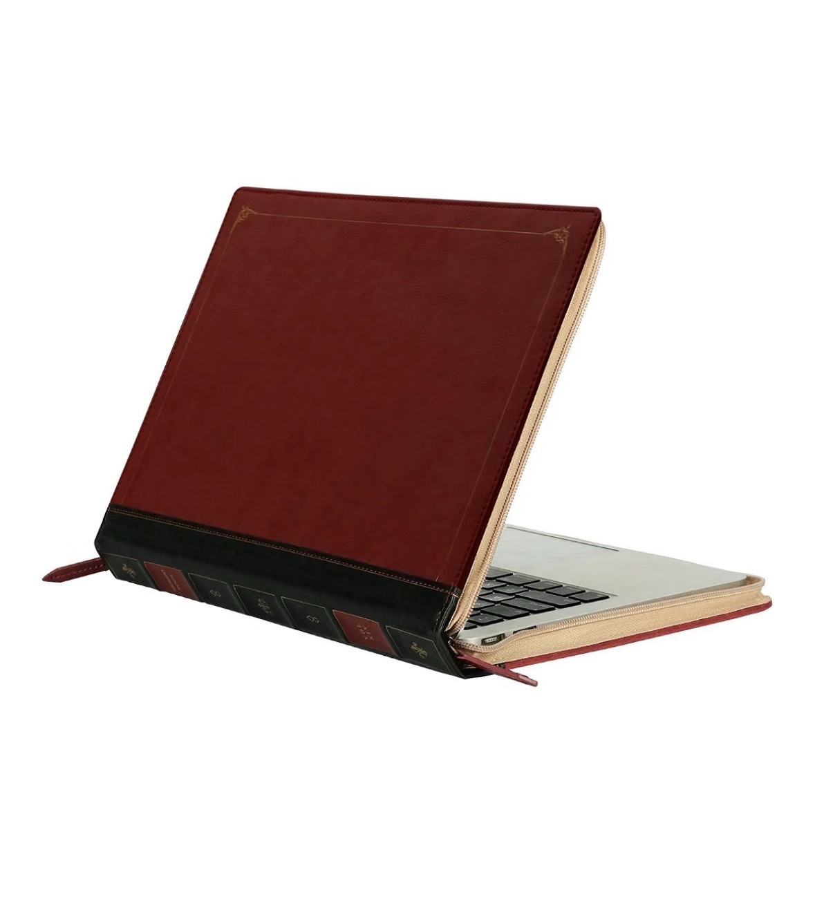MOSISO Laptop Sleeve Case, Laptop Bag PU Leather Vintage Portfolio Cover