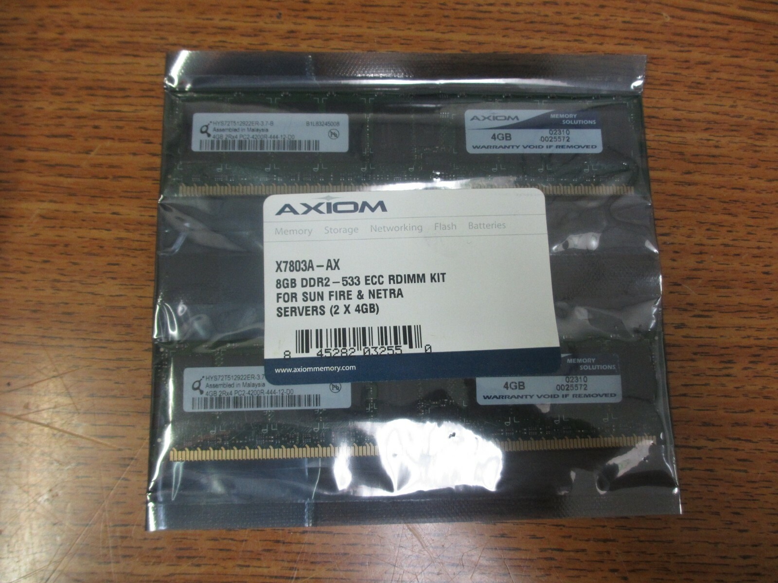 Axion X7803A-AX Axiom 8GB DDR2 SDRAM Memory Module - 8GB (2x4GB) - 533MHz DDR2