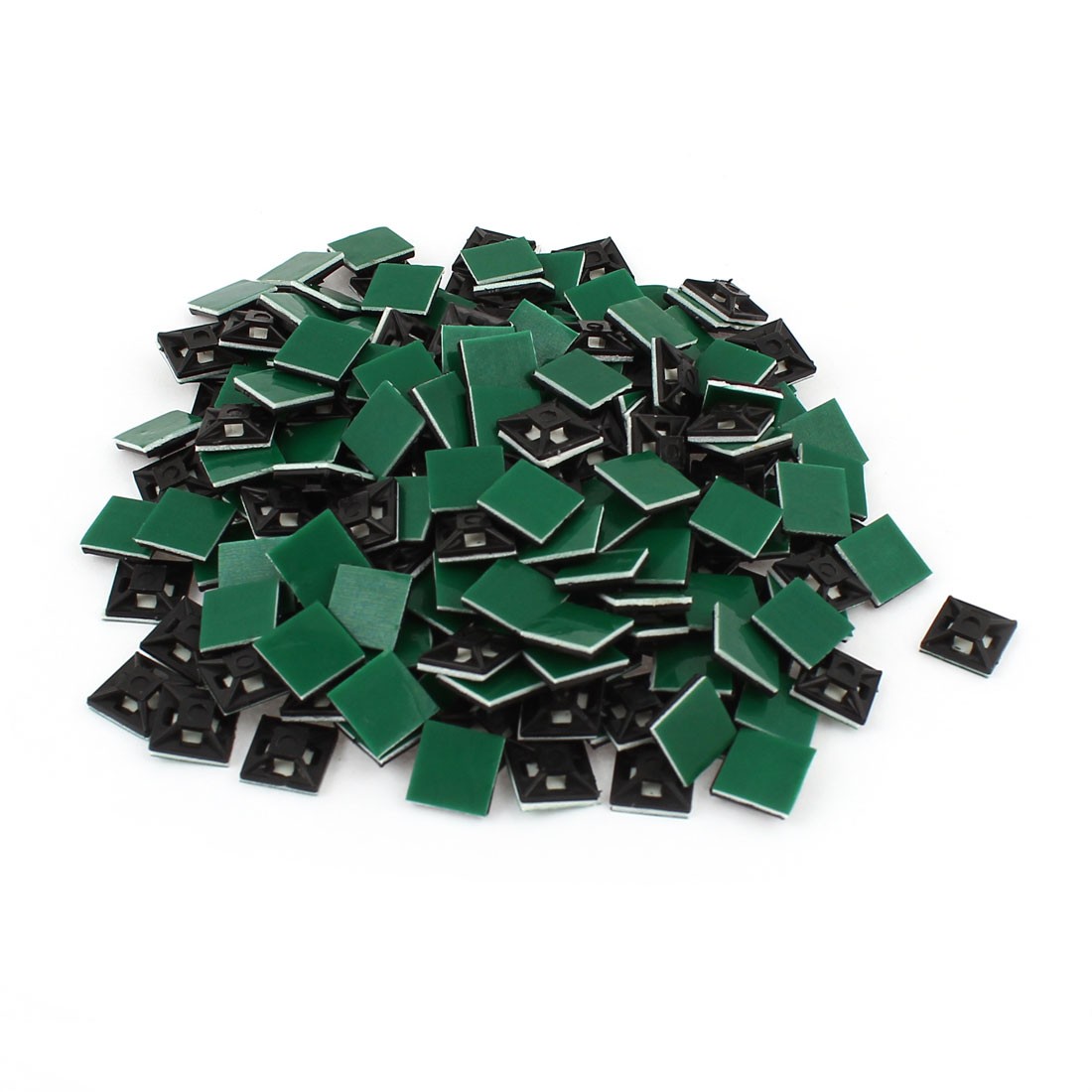 200 Pcs 12mmx12mm Square Self-Adhesive Cable Tie Mount Bases for 3mm Zip Tie