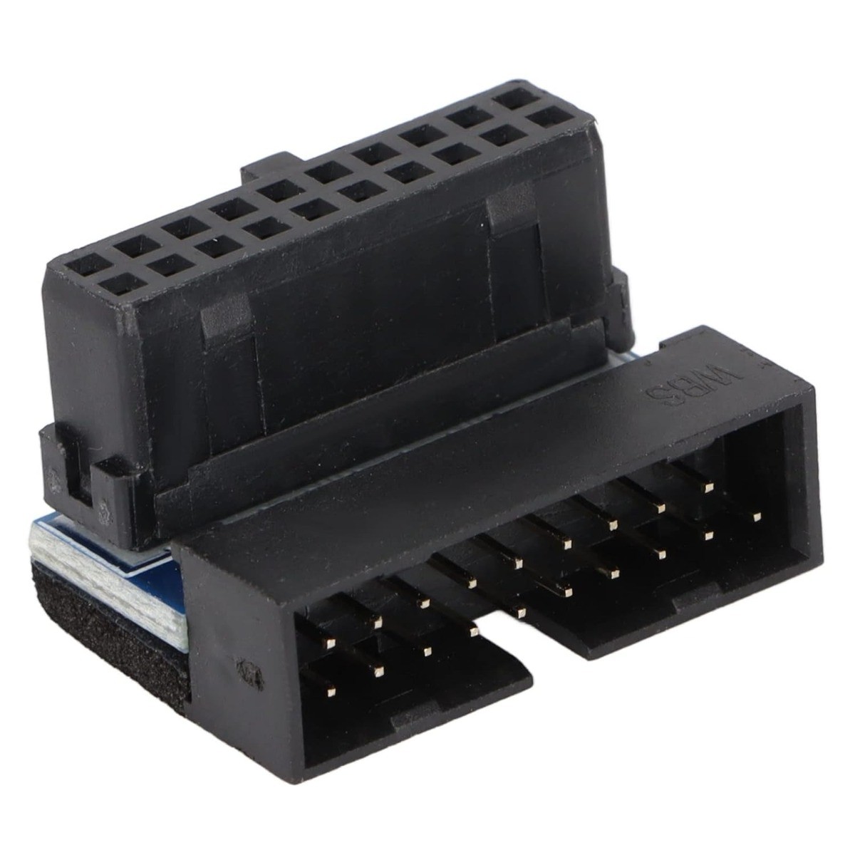 USB 3.0 19/20 Pin 90 Degree Adapter for PC Laptop (Black)