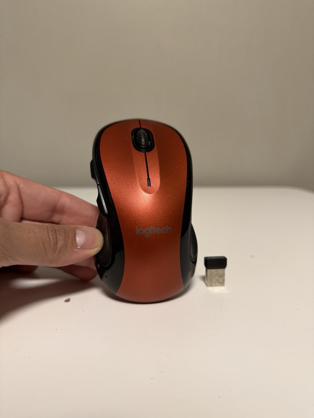 Logitech M510 Wireless Laser Mouse Red Black Includes USB Receiver
