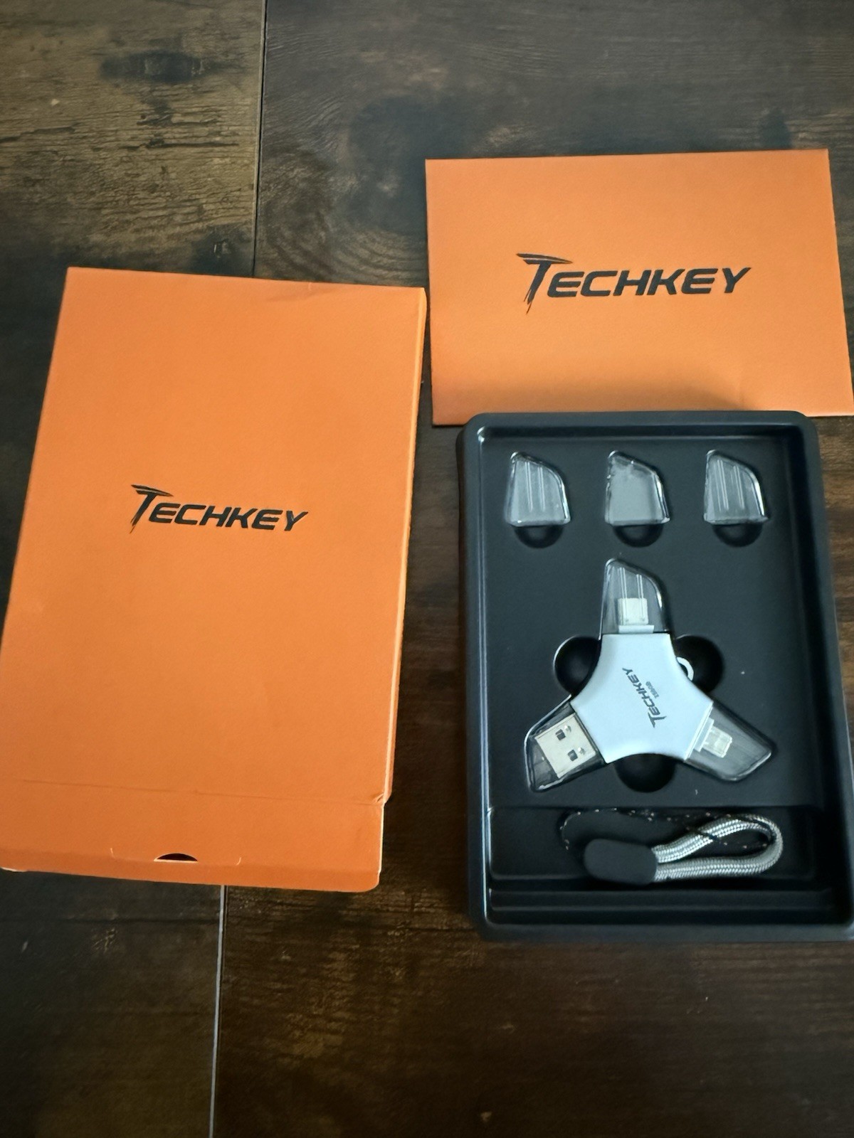 Techkey 256GB USB 3.0 Flash Drive Lightning/USB for iPhone PC Silver