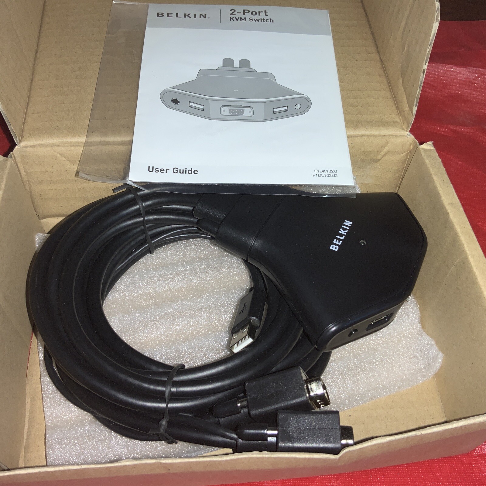Belkin  2 Port KVM Switch F1dk102u F1dl102u2