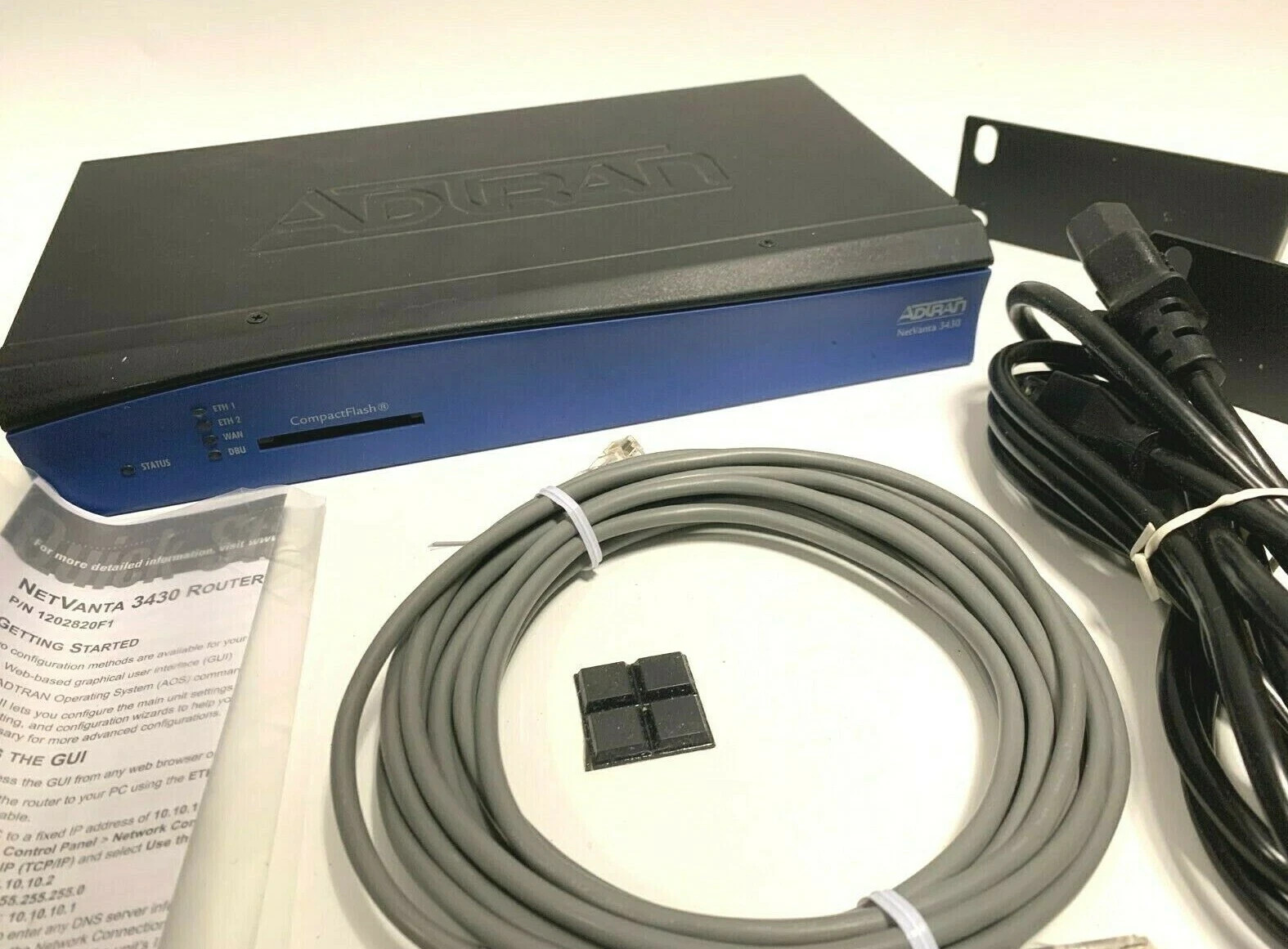 Adtran NetVanta 3430 1202820G1 Modular Access Router 2nd Gen W/Dual T1 RACKMOUNT