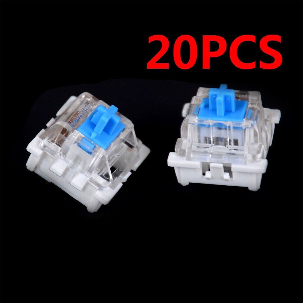 20Pcs Blue 3 Pin RGB Replacement for Cherry MX Mechanical Switch Keyboard