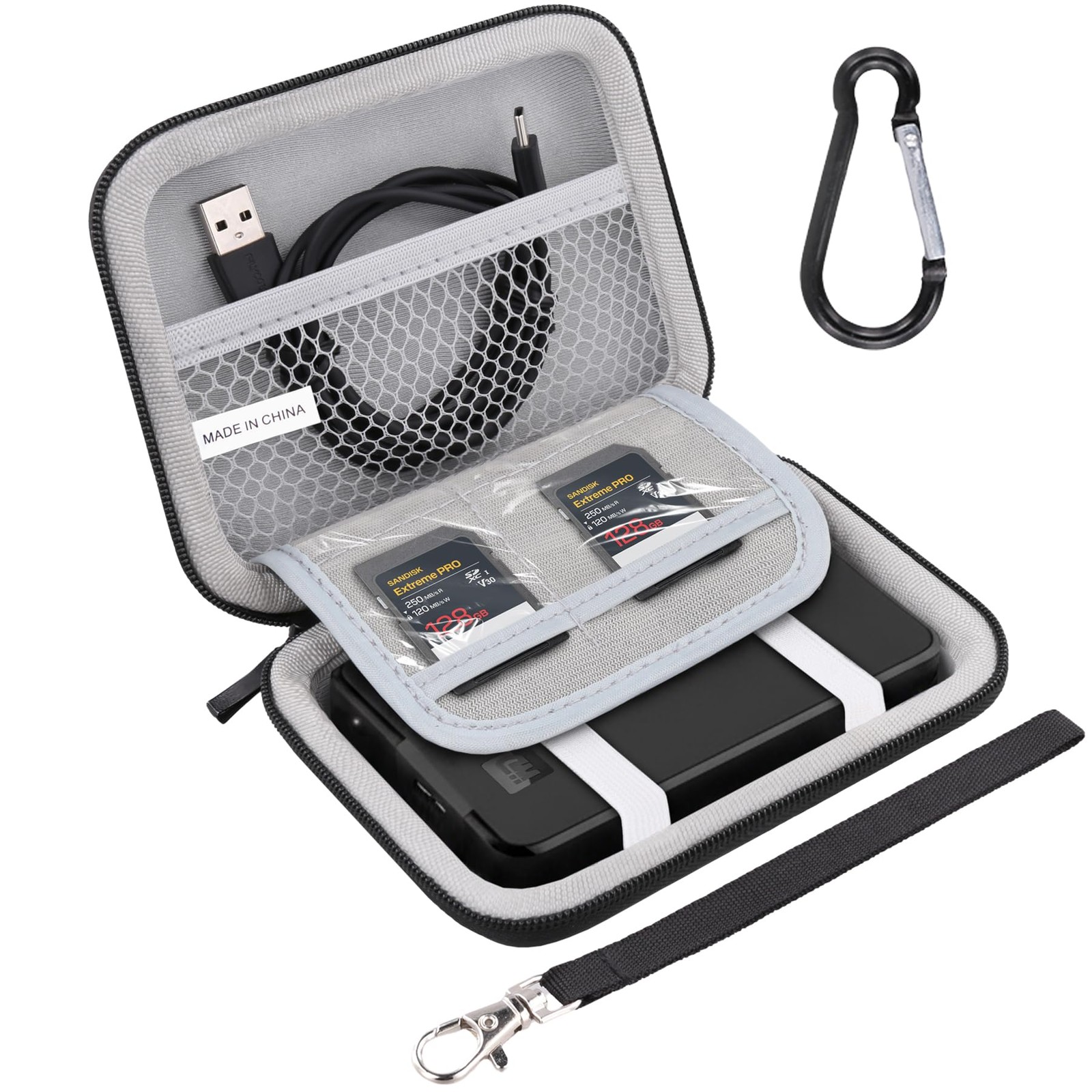 co2CREA Hard Case for WD Elements Portable My Passport HDD Black Japan Import