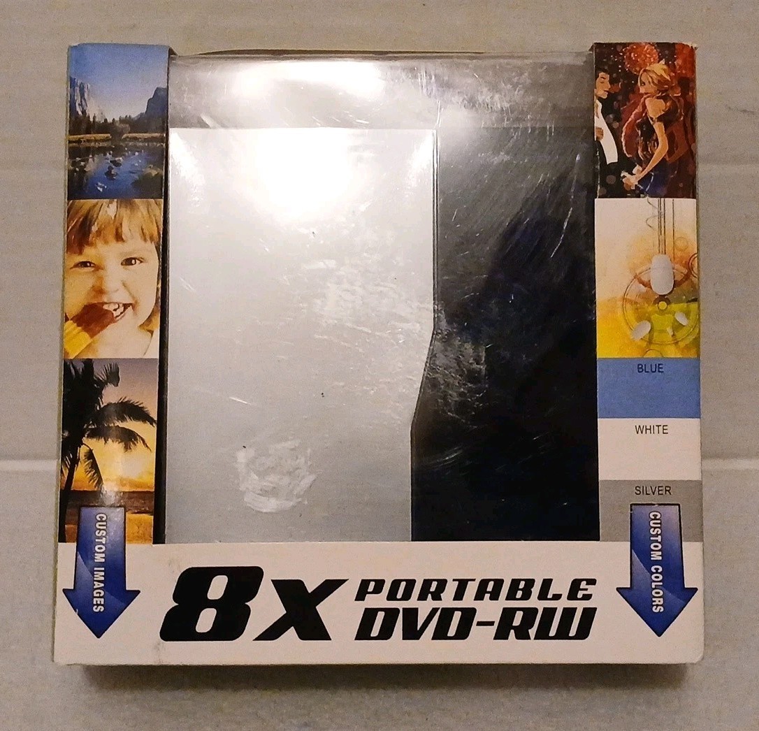 External Portable USB DVD-RW Drive I/O Magic Complete In Box Untested 