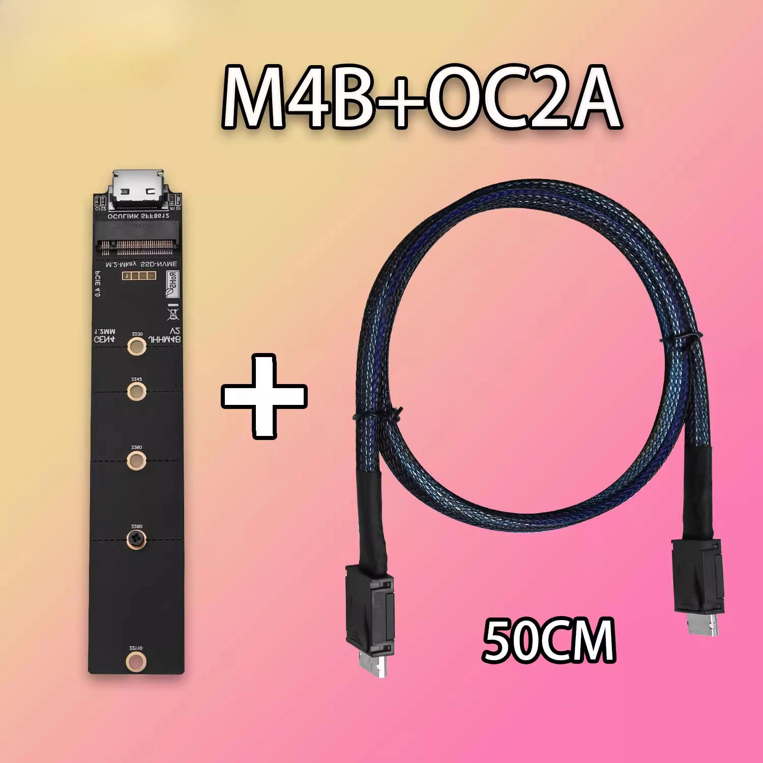 PCIE4.0 Oculink SFF8612 To M.2-M Key Adapter Oculink External M.2 Adapter Board