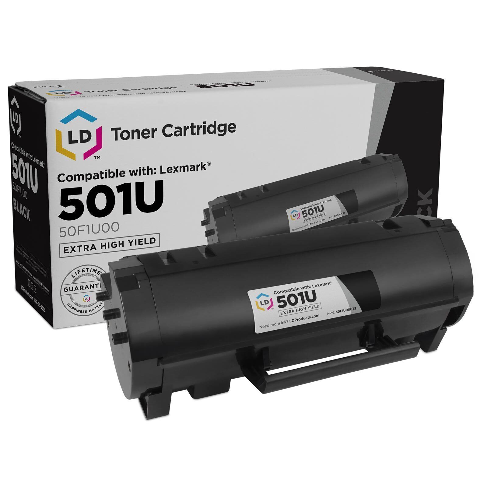 LD 50F1U00 501U Black Laser Toner Cartridge for Lexmark Printer