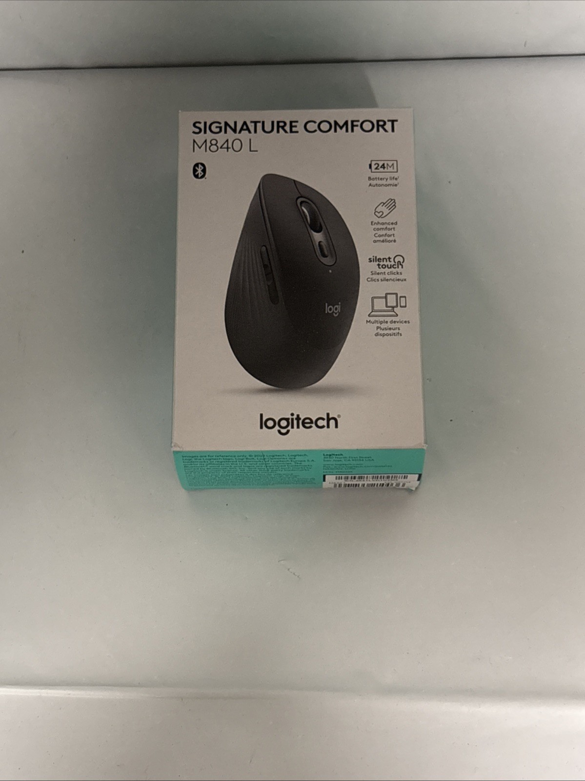 New Logitech Signature Comfort M840 L Wireless Mouse Bluetooth - Graphite