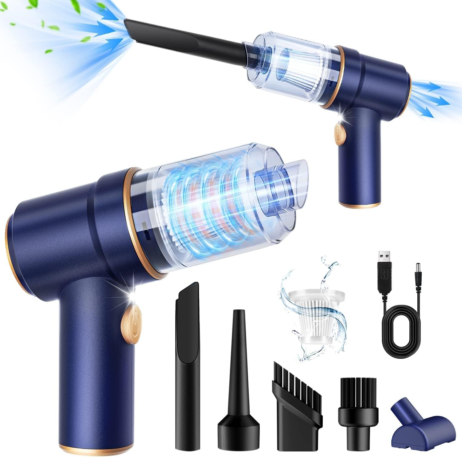 KMM Handheld Car Vacuum Cleaner 9000Pa Vacuum Cleaner and Air Duster 120W Hig...