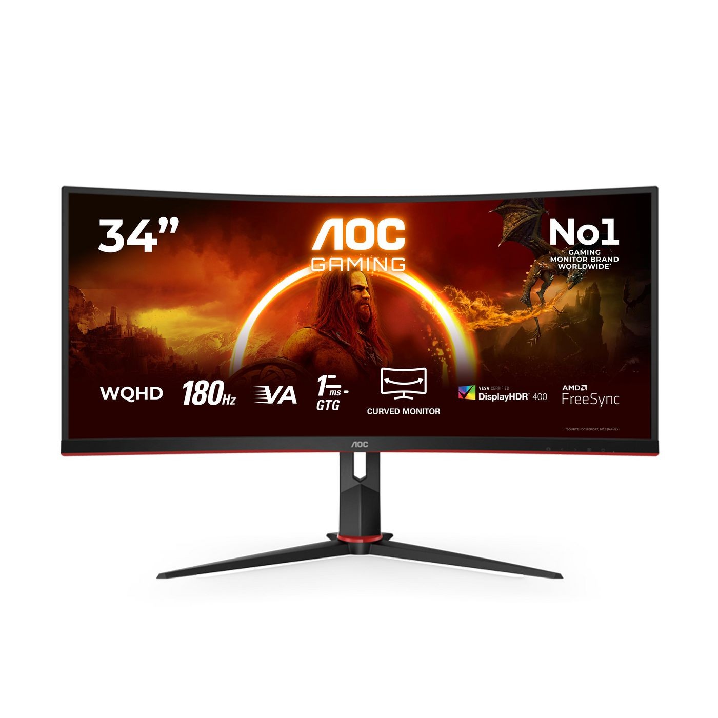 AOC CU34G2XP_BK Bk Computer Monitor 86.4 Cm (34) 3440 X 1440 Pixels ~E~