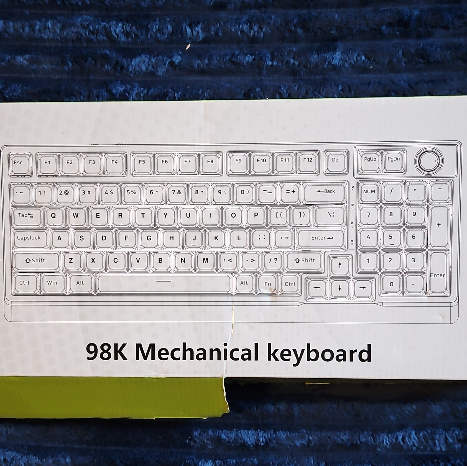 Mechanical Keyboard 98K 98-Key QWERTY Standard English Layout