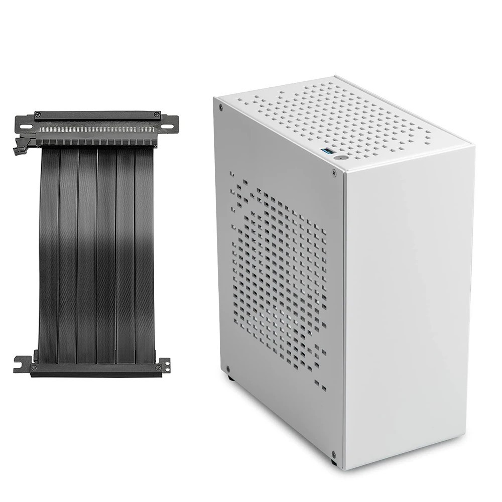 Aluminum HTPC Mini ITX PC Case - Vertical Desktop Chassis Support Graphics Card
