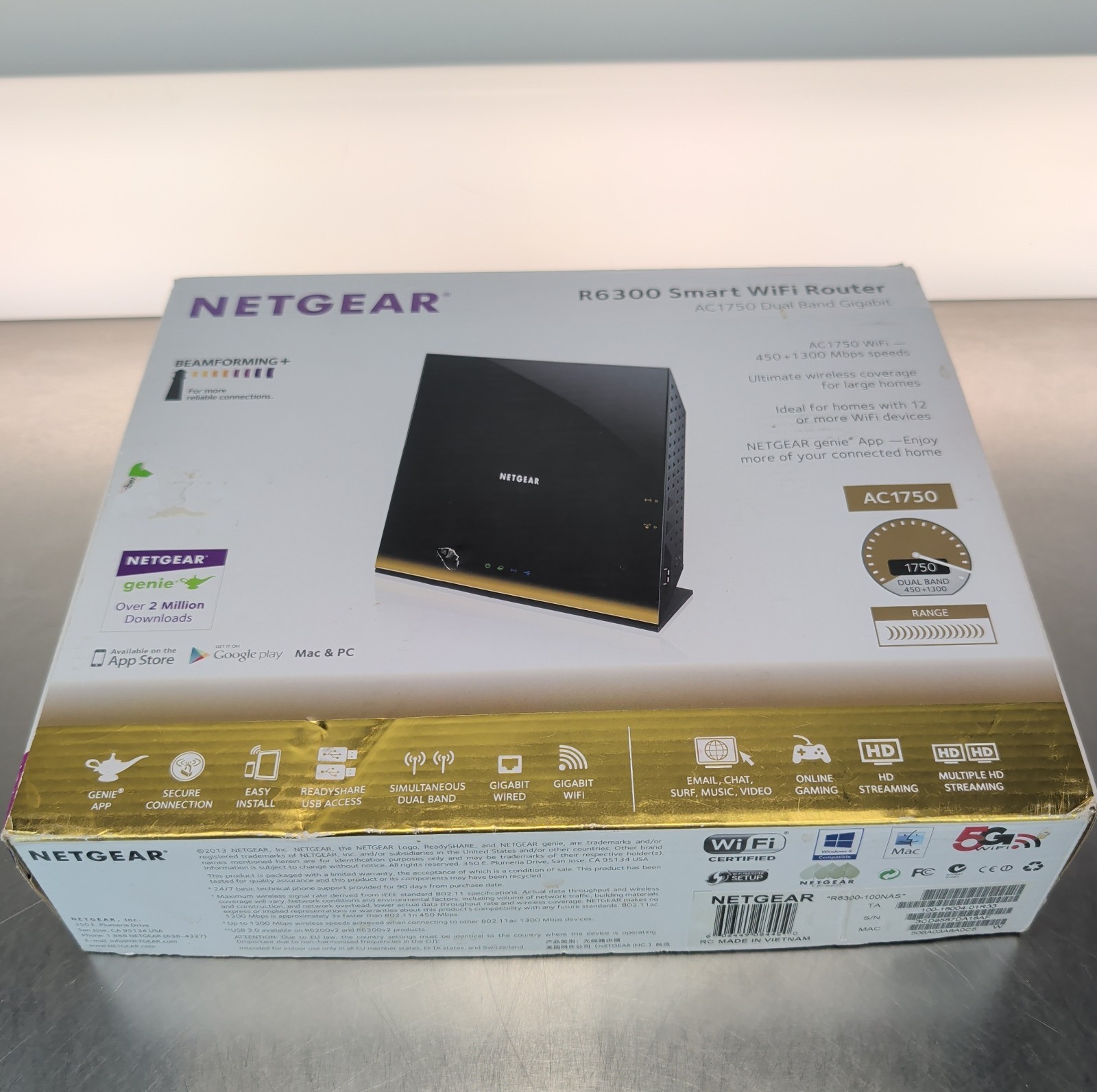 NETGEAR R6300 WiFi Router Dual Band Gigabit 1750 Mbps – New