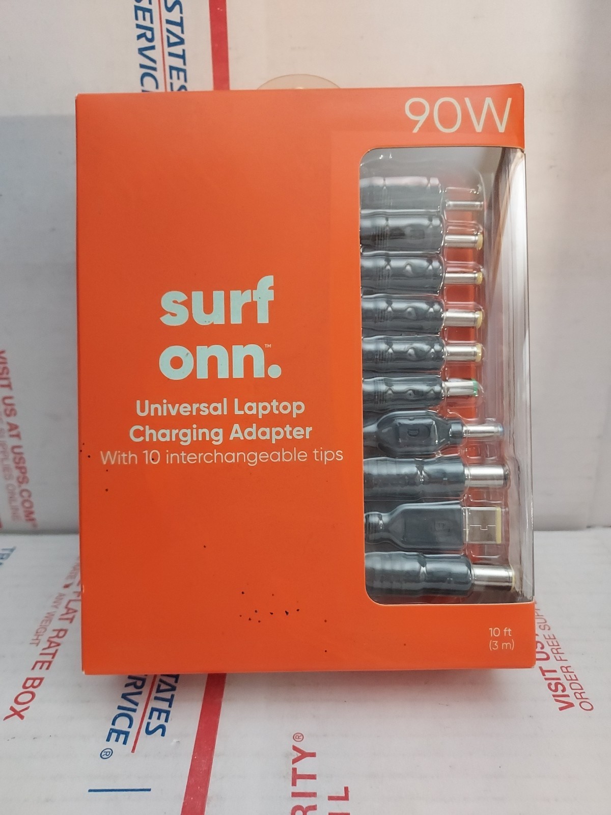 New onn 90W Universal Laptop Charger with 10 Interchangeable Tips - T6#502