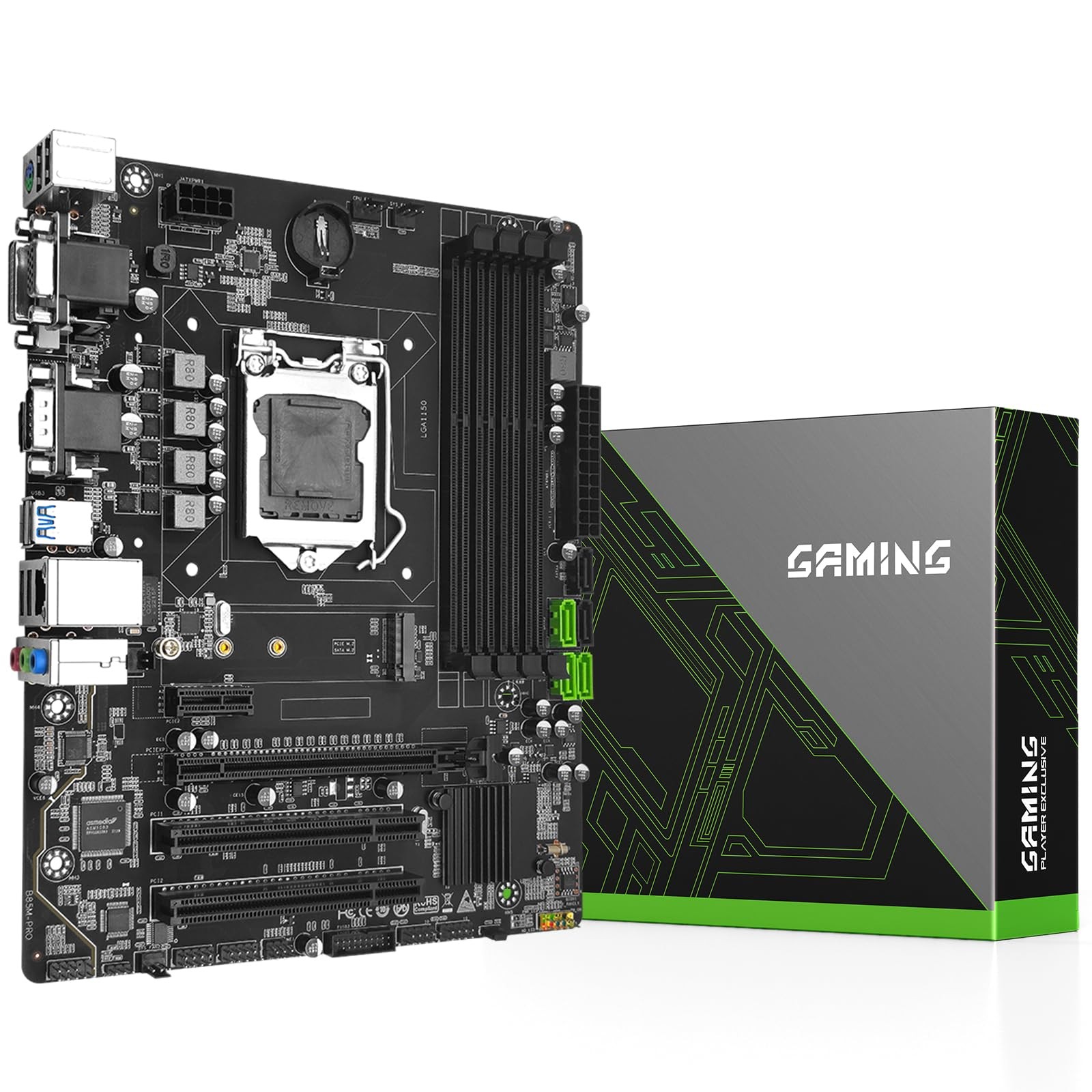 B85M LGA 1150 Motherboard for Intel 4th Gen Core i7 i5 i3/Pentium/Celeron Ser...