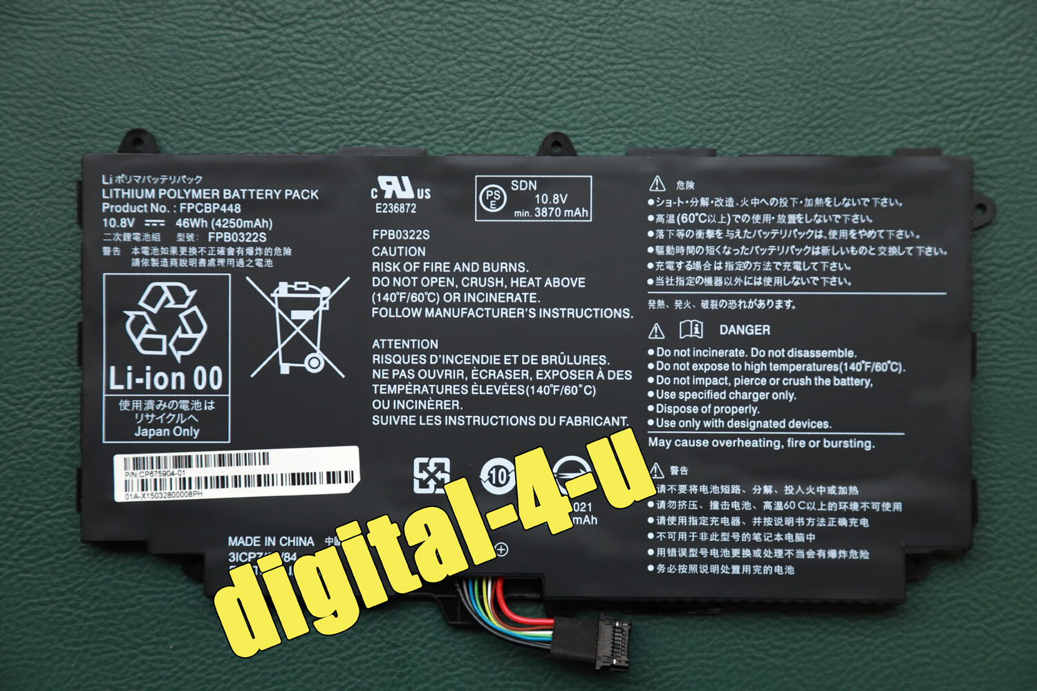 New Genuine FPCBP448 46Wh Battery for Fujitsu Stylistic Q775 Q736 Q737 FPB0322S 