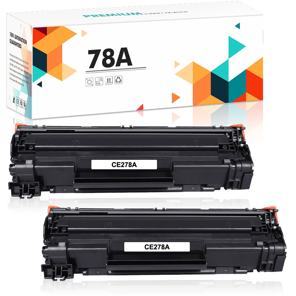 2 x CE278A Toner Cartridge For HP LaserJet 78A P1566 P1600 P1606dn M1536dnf MFP