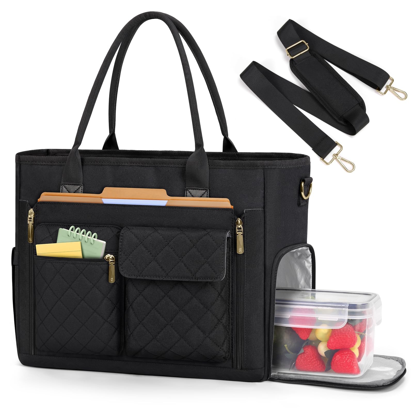 Teacher Tote Bag with Lunch Compartment Laptop Work Bag for Women