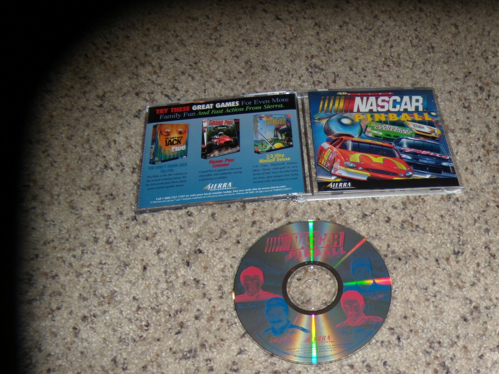 3D Ultra Nascar Pinball (PC, 1998) Near Mint Game