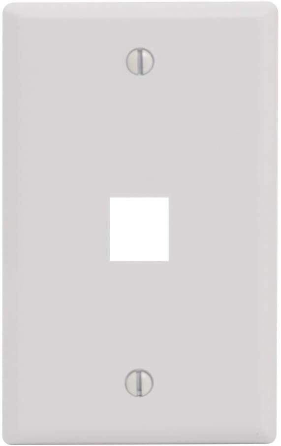 ICC Classic Faceplate with 1 Port for EZ/HD Style in Single Gang, White