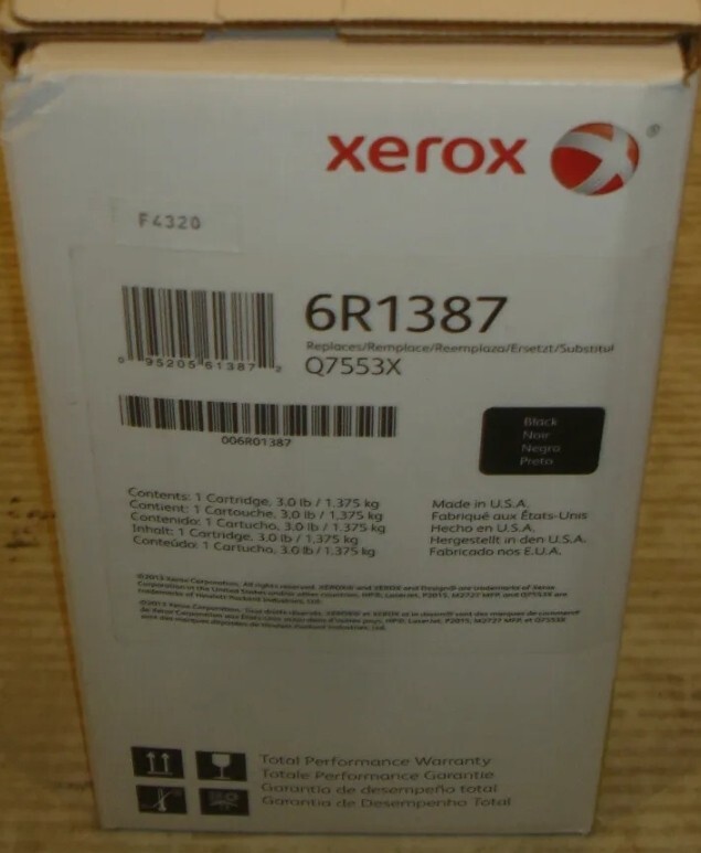 Xerox Brand Compatible LaserJet P2015 Series/M2727 MFP Q7553X Toner 006R01387 