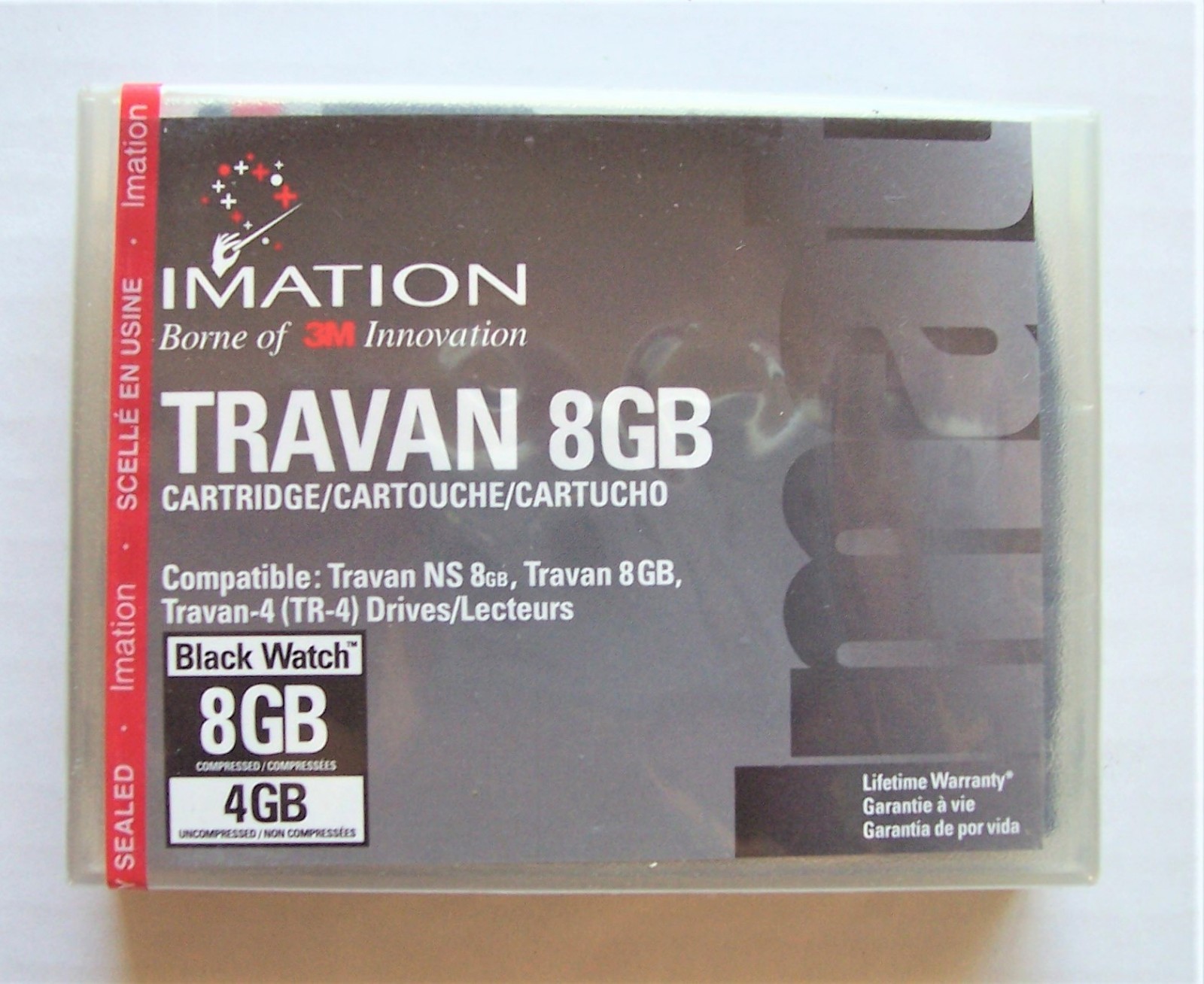 Imation Black Watch Travan 8GB Cartridge New Sealed