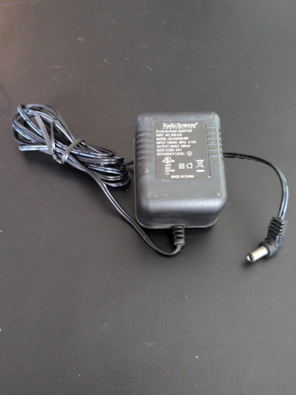 PetSafe Innotek 650-230 AS-A24400BR Radio Systems Wall AC Adapter - M024103LF