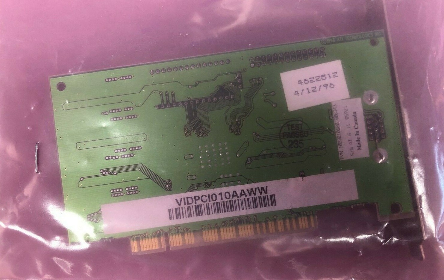 ATI Technologies VIDPCI010AAWW, ATI 2MB PCI Video Card, P/N/ 1023210620 506343