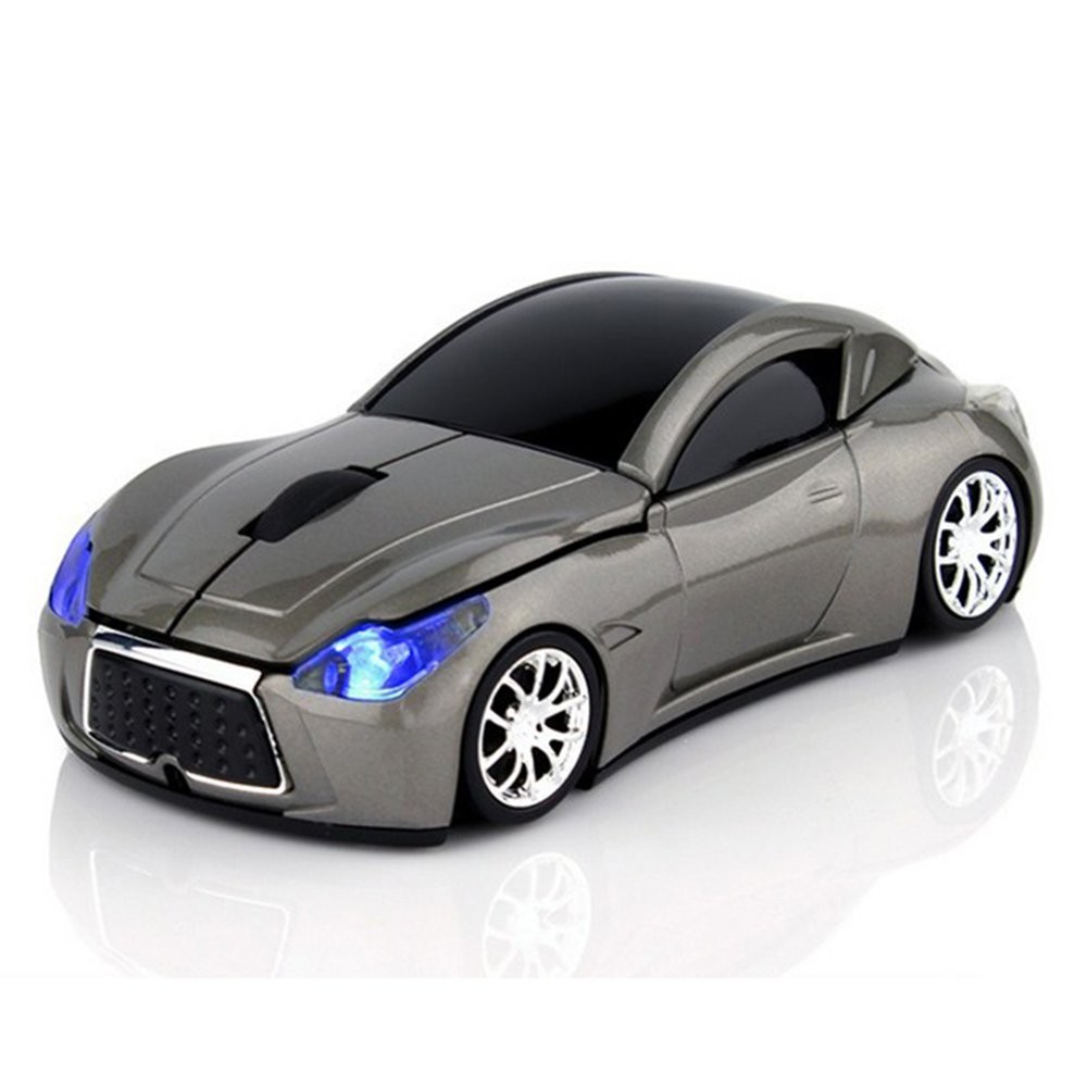 MGbeauty USB Wireless Mouse Sports Car Ergonomic 112*55*40mm, Gray 
