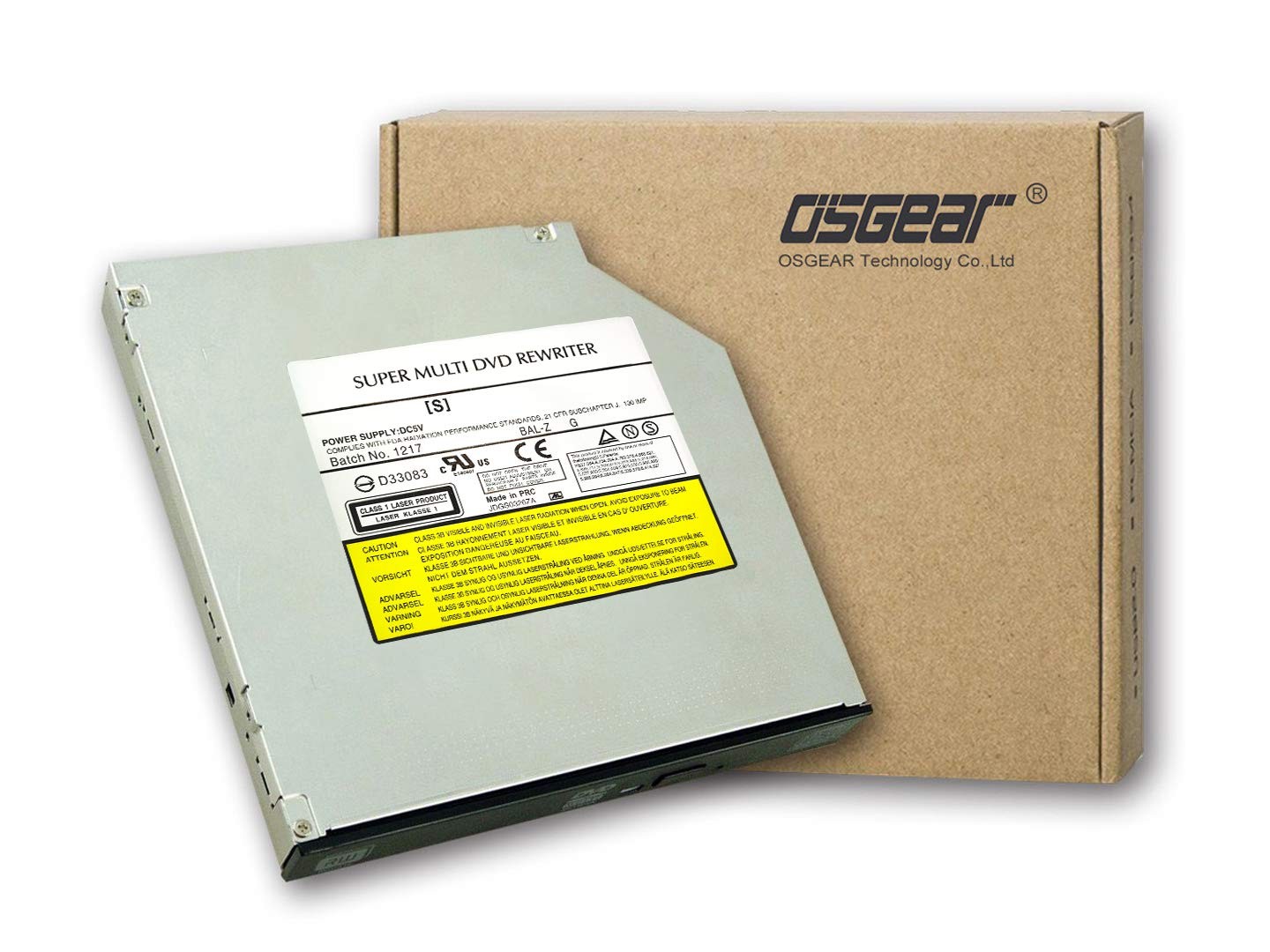 OSGEAR Internal 9.5mm slim SATA 8x DVDRW CD DVD RW Rom Burner Writer Laptop P...