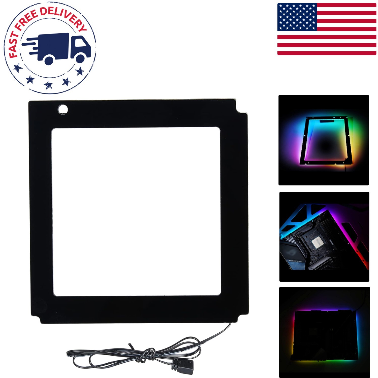 Hidden ITX RGB Backplate Lighting Pad - Easy Installation with Stunning Visuals