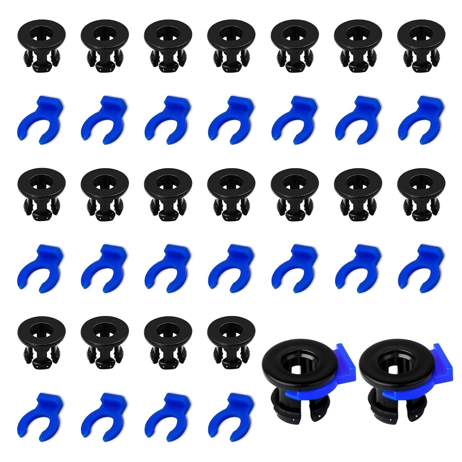 40PCS 1.75mm Bowden Tube Coupler Collet Clamp Clip Set for 3D Printer Filament 