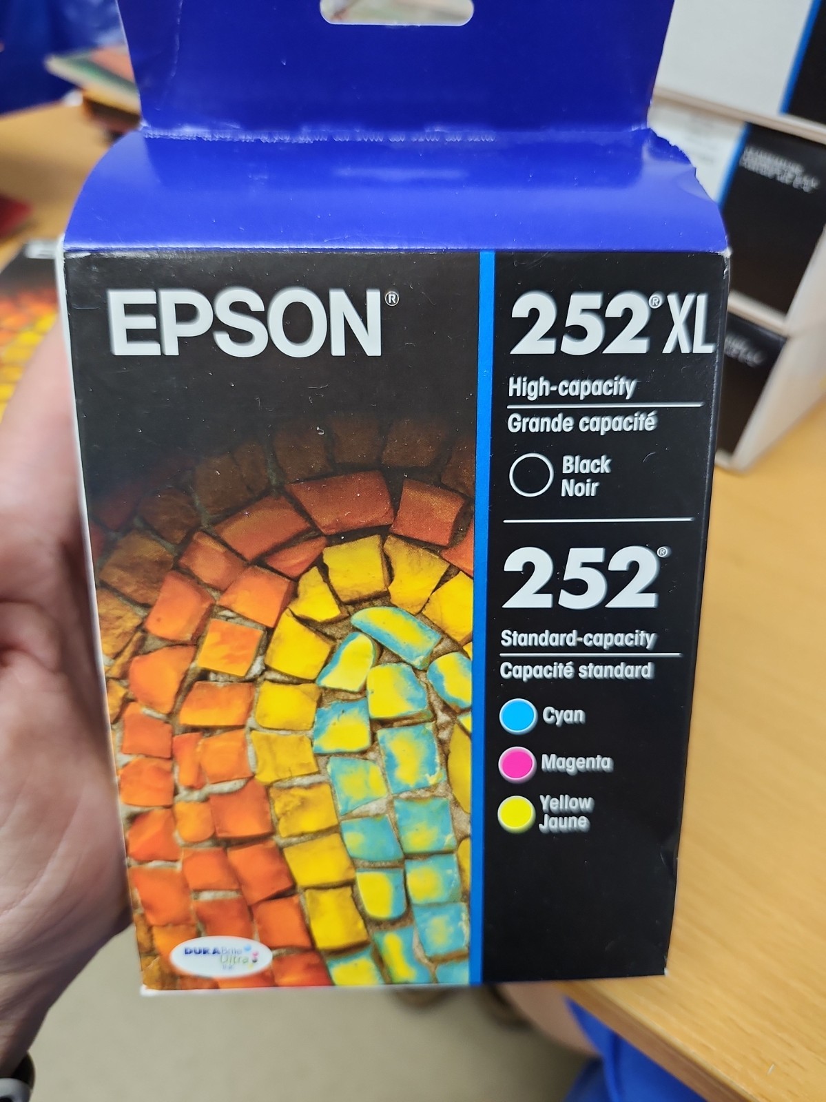 Epson 252XL/252 Black/Tri-Color Ink Cartridge 4 Pack Genuine 