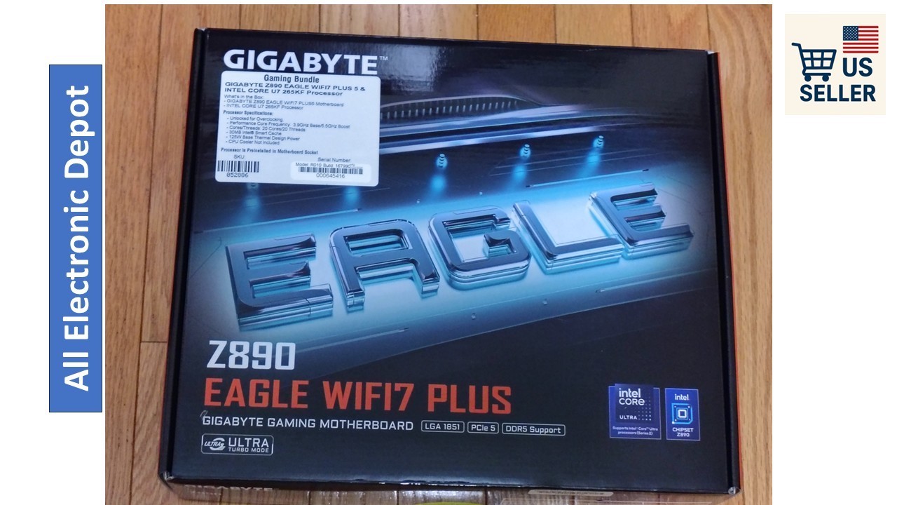New Intel Core Ultra 7 265KF Gigabyte Z890 Eagle Wifi7 P Motherboard Installed