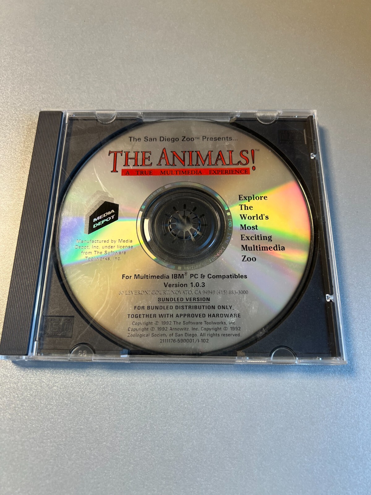 The San Diego Zoo Presents... The Animals (Version 1.0.3) CD-ROM 1992 Vintage