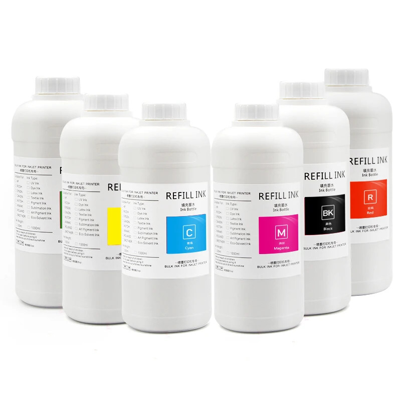 6*1000ML Textile Dtg Textile Ink DTG Ink for Spectra 1024 Printhead CKMY Red G