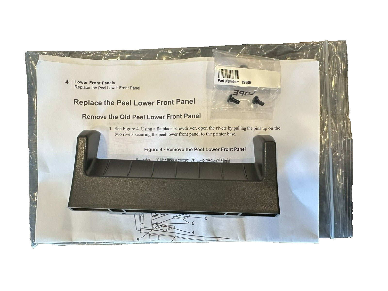 *NEW* Zebra ZT200 ZT210 ZT220 ZT230 label printer part - Peel Front Lower Panel
