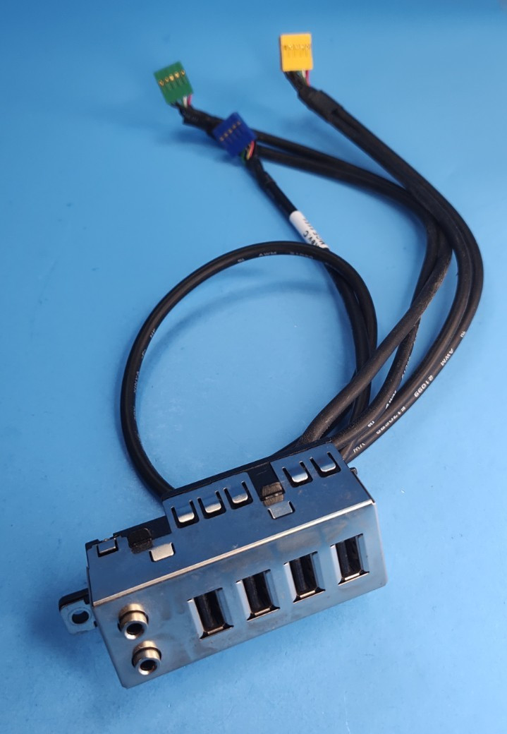 HP Compaq 8200 8300 Elite CMT Mini Tower Front USB Port Audio Jack Panel Cables