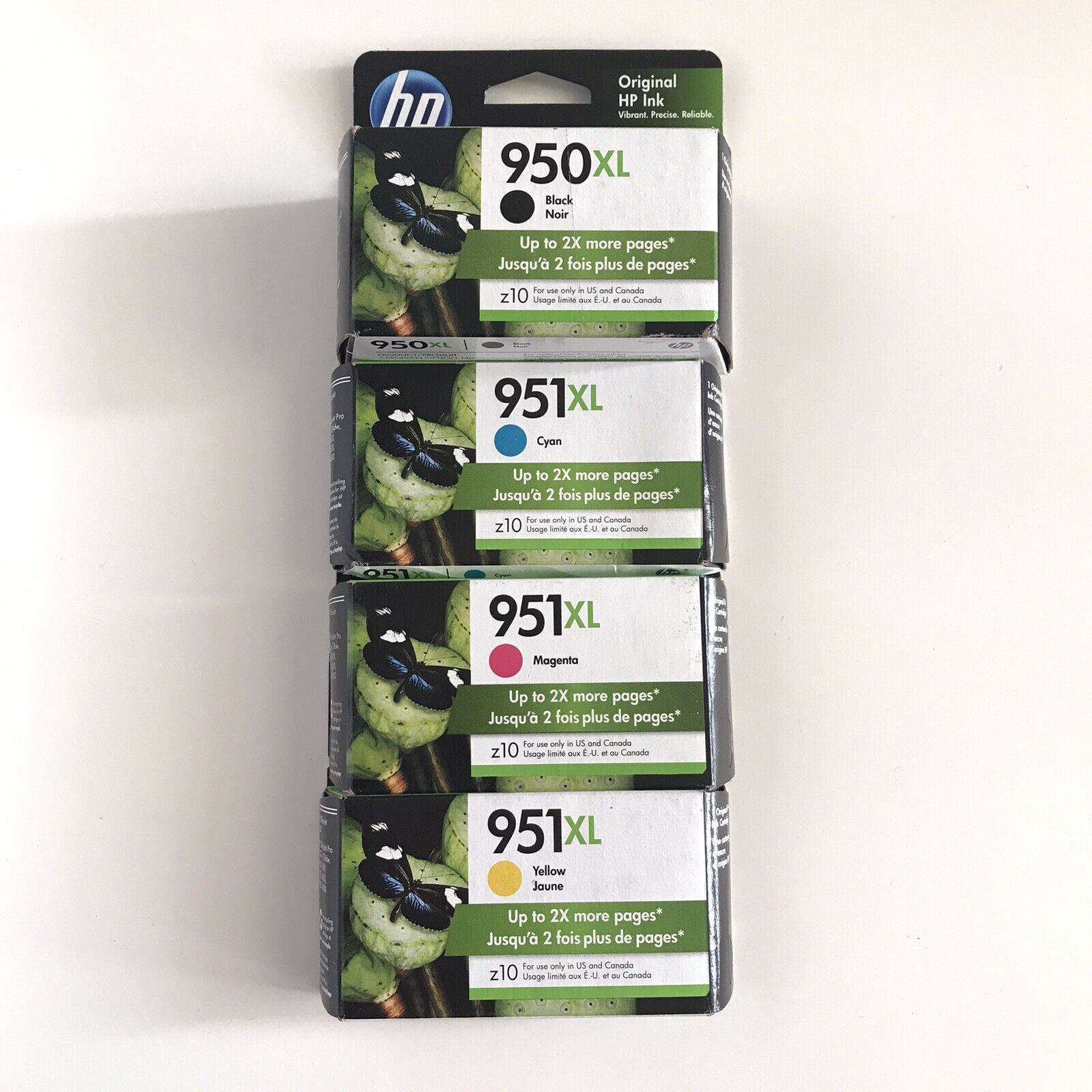 2021-22 SET of 4 Genuine HP 950XL Black 951XL Color High Yield Ink Cartridges
