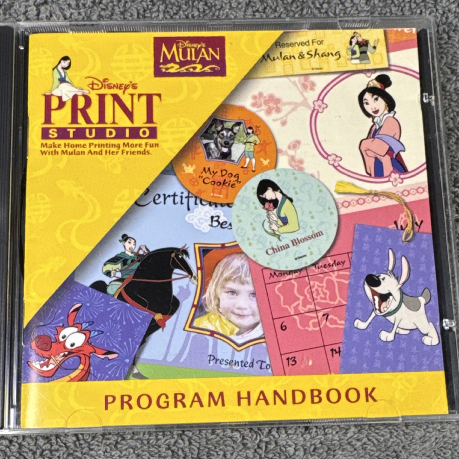 Disneys Print Studio Mulan PC CD-ROM Retro Computer Software Windows 95 98 1998