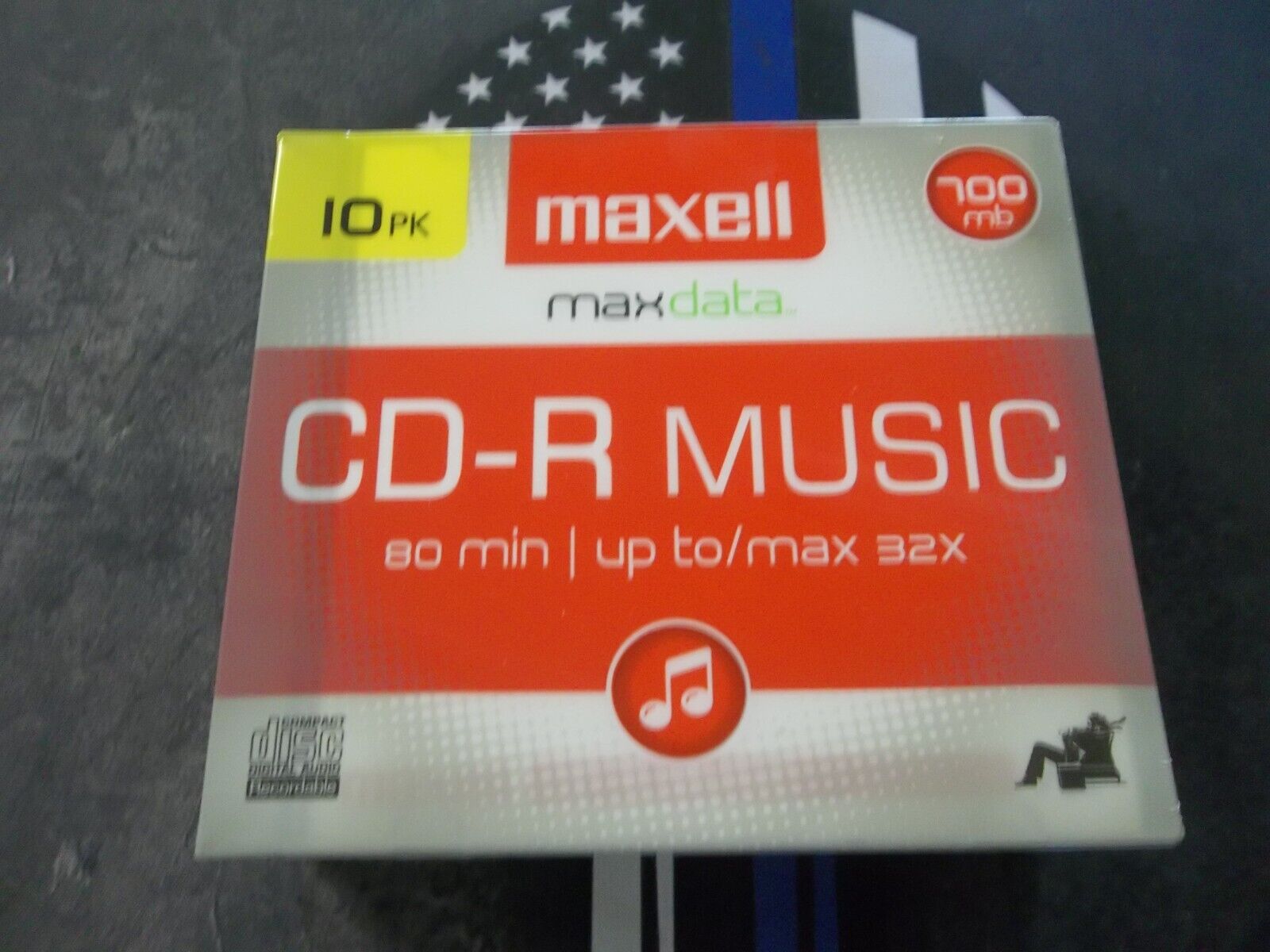 Maxell 10PK CD-R Music Recording 32x 80 Min 700 MB Compact Disc - FAST SHIPPING