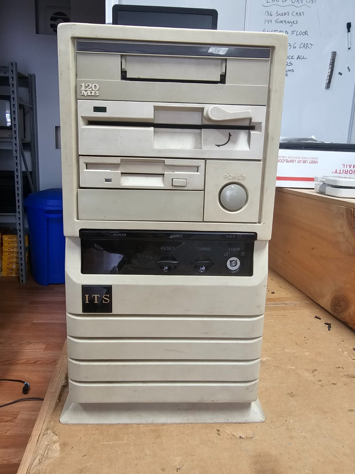 Very Rare Retro Vintage Clean ITS Baby AT PC Case w/Display & Dual Floppy Drives