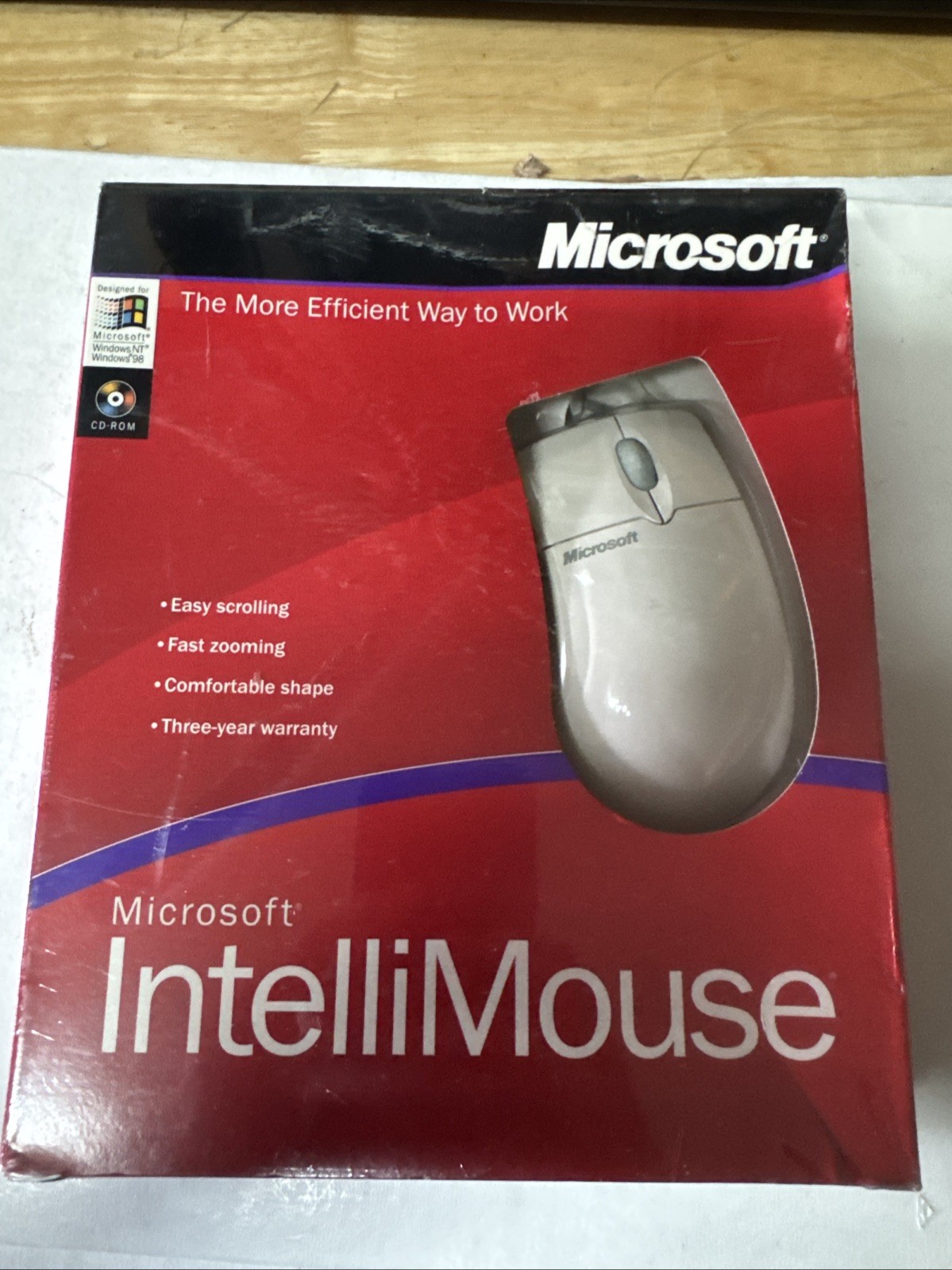 Vintage Microsoft Intellimouse (SER&PS/2) Windows NT4.0. New Old Stock Sealed