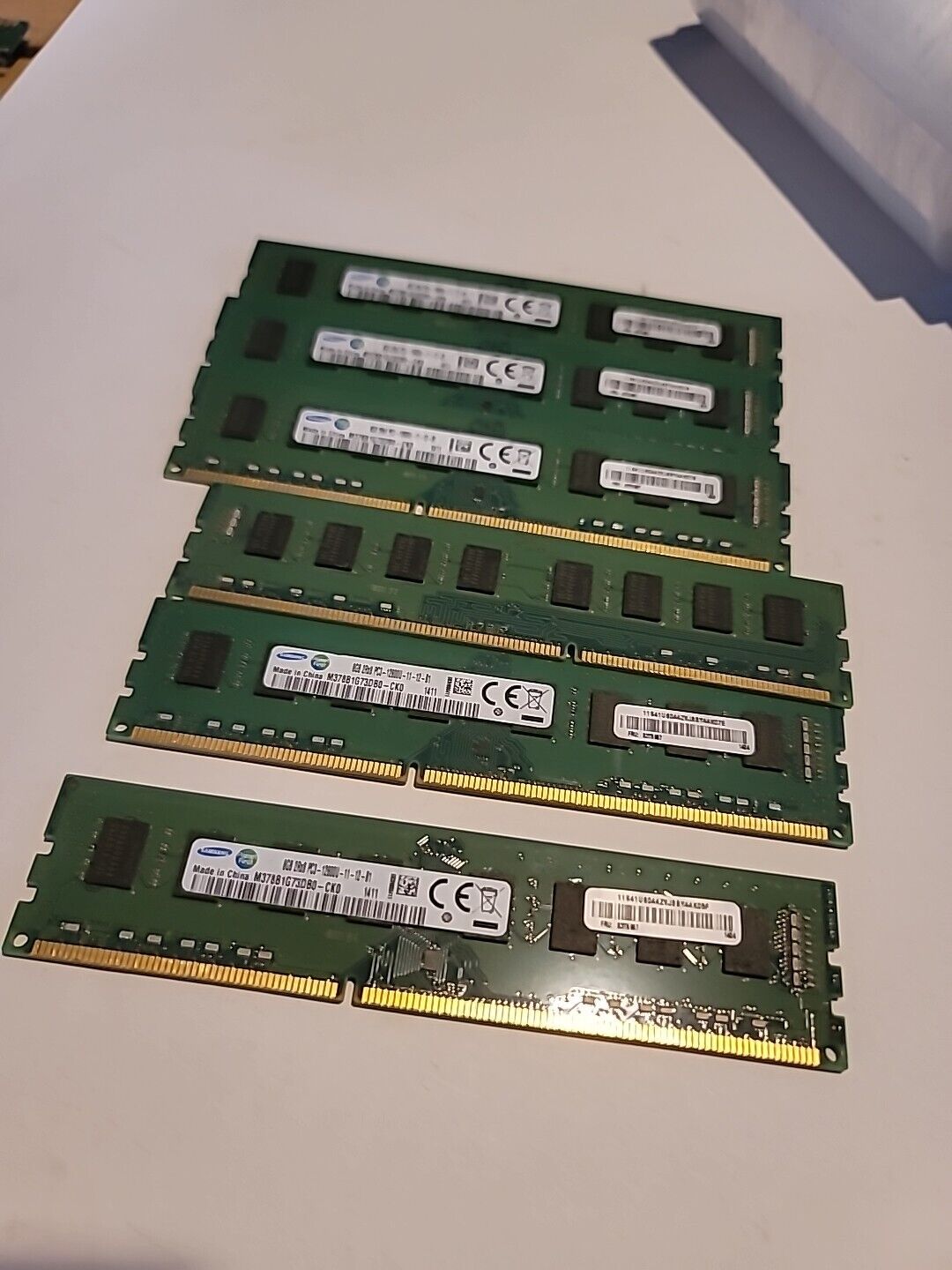 LOT of : 6X Samsung M378B1G73DBO 8GB DDR3 RAM
